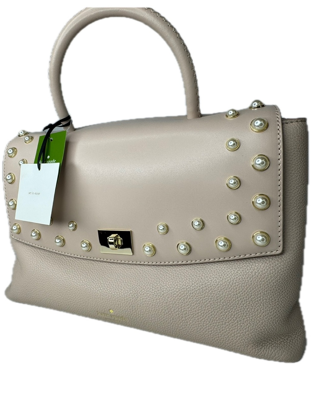 Kate Spade New York Serrano Place Pearl Dorina Beige Pink 249369 Bag NWT - Picture 2 of 16